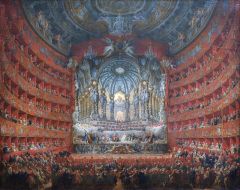 Paolo Panini Fête Musicale Donnée Par Le Cardinal De La Rochefoucauld Au Théatre Argentina De Rome En 1747