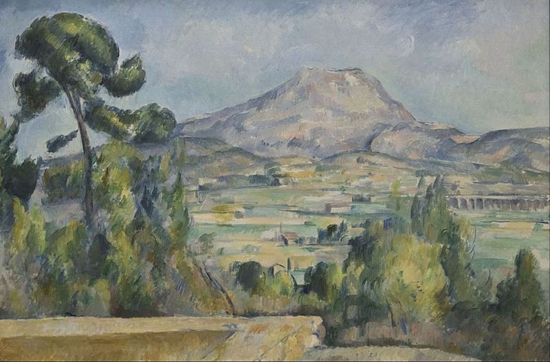 Peinture sur toile, reproduction de Paul Cézanne, Montagne Sainte-Victoire, ca.1890 qualité musée