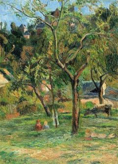 Paul Gauguin, An Orchard under the Church of Bihorel, 1884