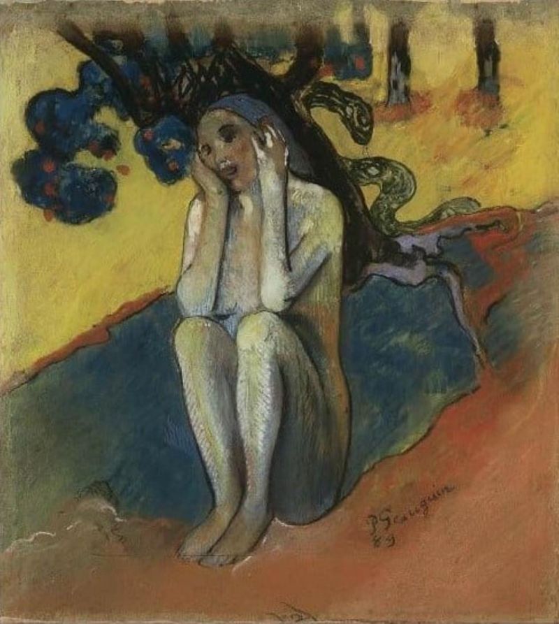 Peinture sur toile, reproduction de Paul Gauguin Breton Eve - Eve Bretonne I 1889 qualité musée