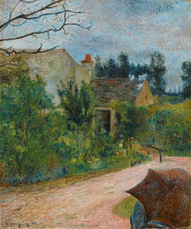 Peinture sur toile, reproduction de Paul Gauguin, Le Jardin de Pissarro, Quai du Pothuis à Pontoise, 1881 qualité musée