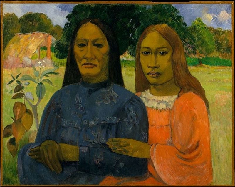 Peinture sur toile, reproduction de Paul Gauguin, Mère et fille, c. 1901-02 qualité musée