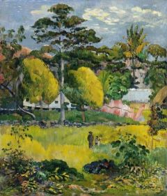 Paul Gauguin, Paysage, ou Promenade Familiale, 1901