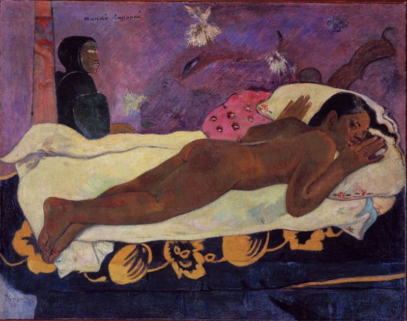 Peinture sur toile, reproduction de Paul Gauguin The Spirit Of The Dead Keeps Watch Manao Tupapau - 1892 qualité musée