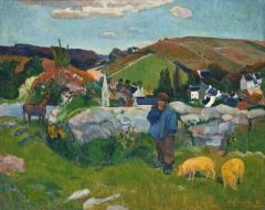 Paul Gauguin The Swineherd 1888