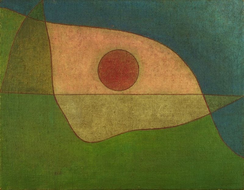 Peinture sur toile, reproduction de Paul Klee, Gaze of Silence (Blick der Stille), 1932 qualité musée