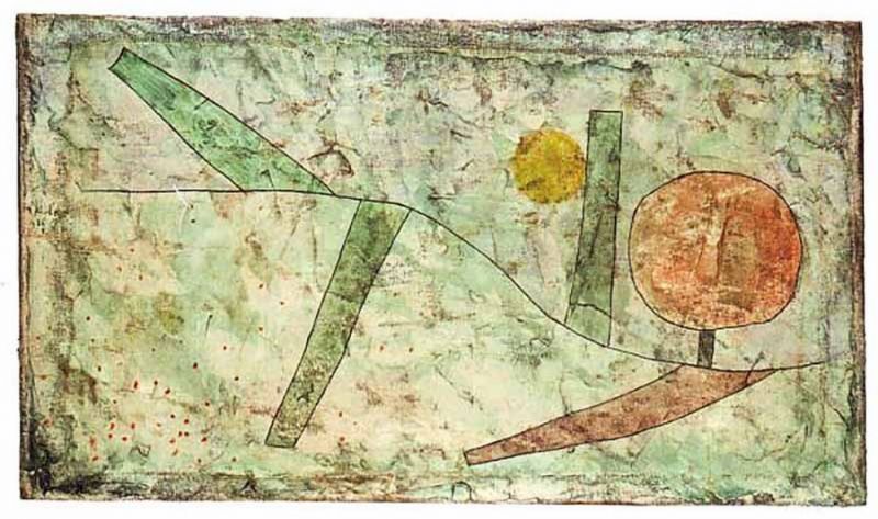 Peinture sur toile, reproduction de Paul Klee, Landscape in the Beginning - 1935 qualité musée