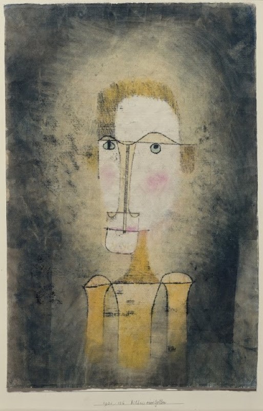 Peinture sur toile, reproduction de Paul Klee, Portrait Of A Yellow Man 1921 qualité musée