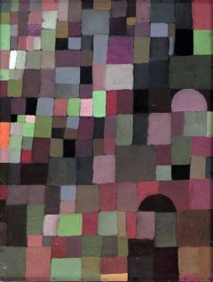 Paul Klee, Stadtbild Rot Grün Gestuft Mit Der Roten Kuppel - 1923