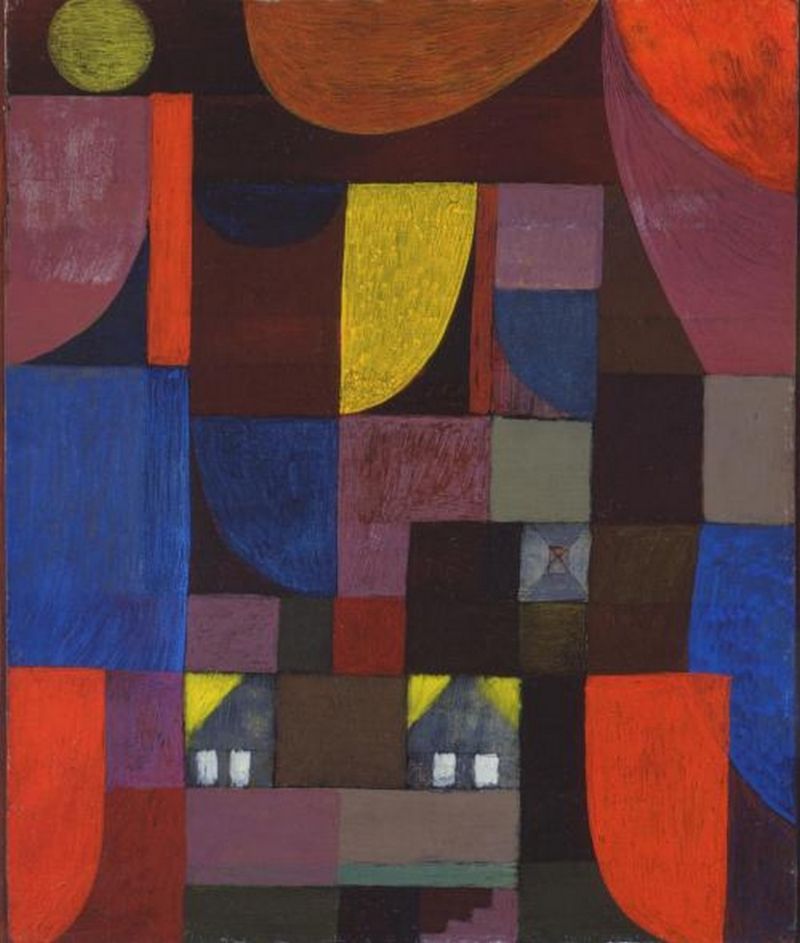 Peinture sur toile, reproduction de Paul Klee, Villas for Marionettes (Villen für Marionetten), 1922 qualité musée