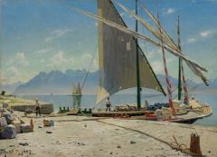 Peder Mork Monsted View Of Vevey - 1887