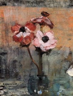 Piet Mondrian, Anemones In A Vase 1906