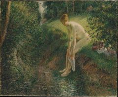 Pissarro, Baigneuse dans les bois
