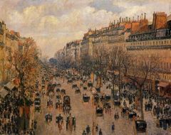 Pissarro, Boulevard Montmartre, Soleil, Après-midi