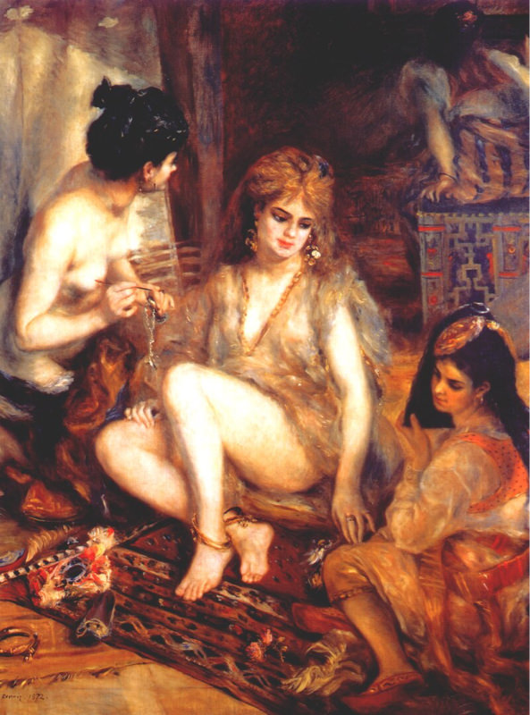 Peinture sur toile, reproduction de Renoir, Le harem - Parisiennes déguisée en Algériennes qualité musée