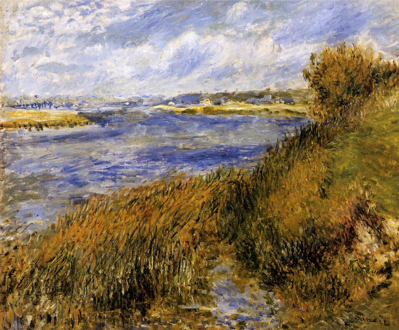 Peinture sur toile, reproduction de Renoir, Les berges de la Seine à Champrosay qualité musée
