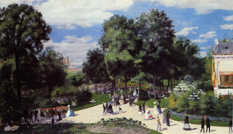 Peinture sur toile, reproduction de Renoir, Les Champs Elysées pendant la foire de Paris en 1867 qualité musée