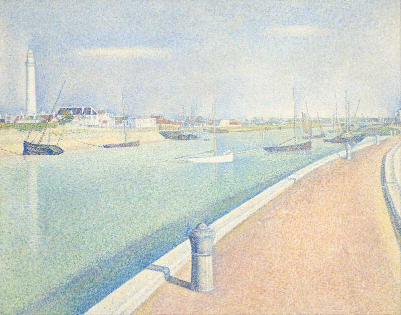 Peinture sur toile, reproduction de Seurat Georges Le Chenal De Gravelines Petit Fort Philippe qualité musée