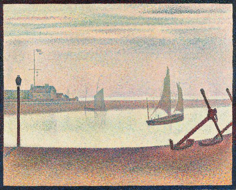 Peinture sur toile, reproduction de Seurat Georges Le Chenal De Gravelines Un Soir qualité musée