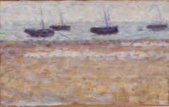 Seurat Georges Quatre Bateaux Grandcamp