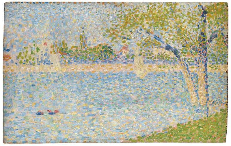 Peinture sur toile, reproduction de Seurat Georges The Seine Seen From La Grande Jatte qualité musée