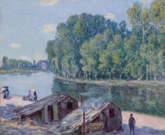 Sisley Alfred Cabanes Au Bord Du Canal Du Loing Effet De Soleil 1896