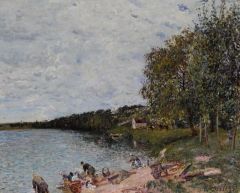 Sisley Alfred Lavandieres Pres De Champagne 1879