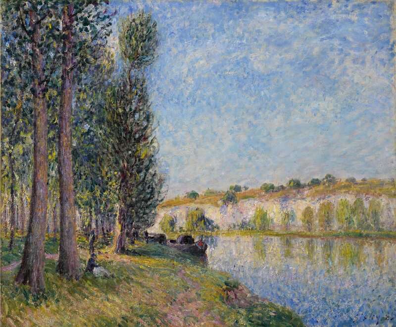 Peinture sur toile, reproduction de Sisley Alfred Le Loing A Moret 1885 qualité musée