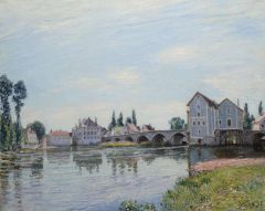 Sisley Alfred Le Loing Au Dessous Du Pont De Moret 1892