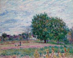 Sisley Alfred Les Noyers Effet De Soleil Couchant Premiers Jours D Octobre 1882