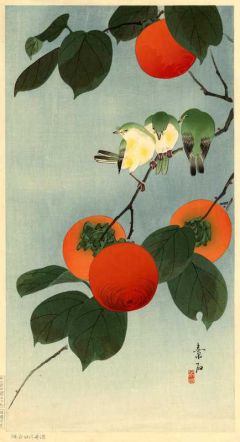 Soseki Komon Song Birds On Persimmon Bough