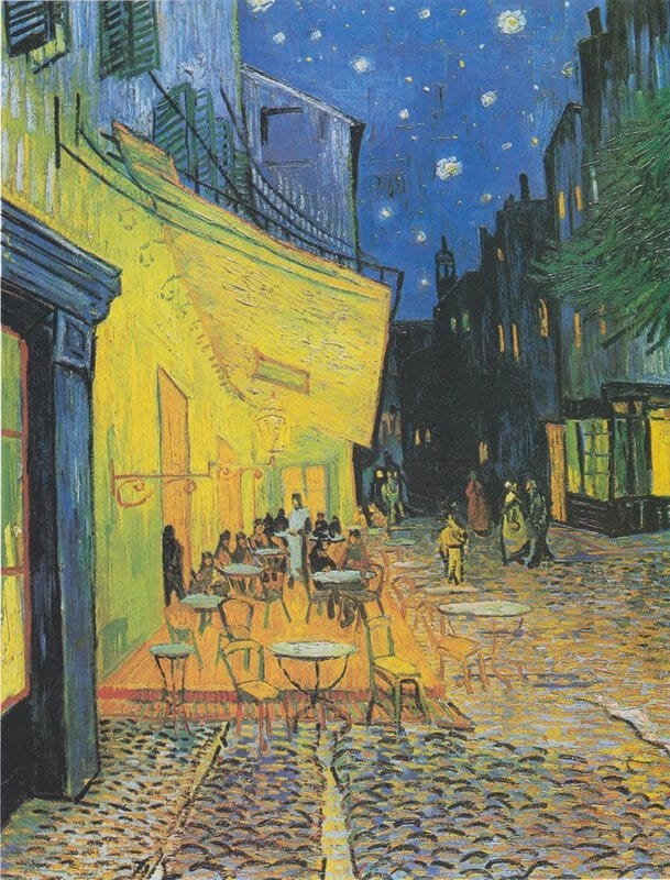 Peinture sur toile, reproduction de Terrasse Du Café Le Soir De Vincent Van Gogh qualité musée