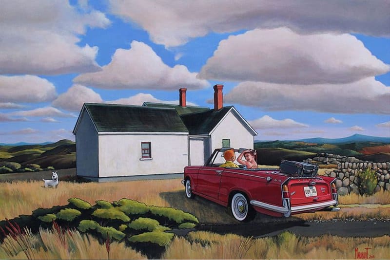 Peinture sur toile, reproduction de Tintin Hopper La Triumph De Mademoiselle Ryden Par Xavier Marabout qualité musée
