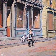 Tintin Hopper Sunday Dimanche Par Xavier Marabout