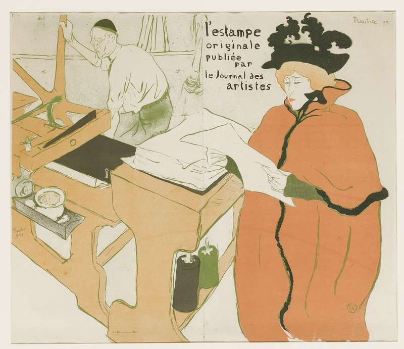 Peinture sur toile, reproduction de Toulouse-lautrec Henri De Couverture De L Estampe Originale qualité musée