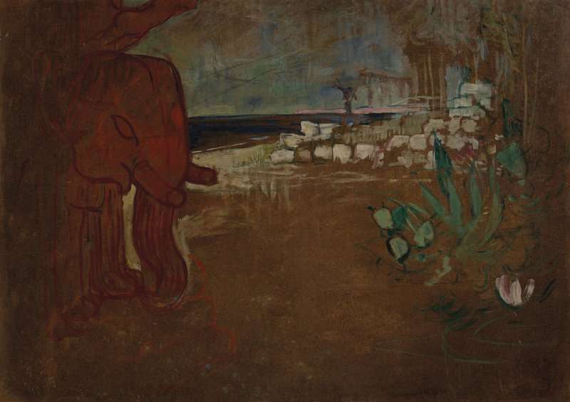 Peinture sur toile, reproduction de Toulouse-lautrec Henri De Decor Indien Pour Le Chariot De Terre Cuite Maquette De Decor Pour Le Theatre De L Uvre 1894 qualité musée