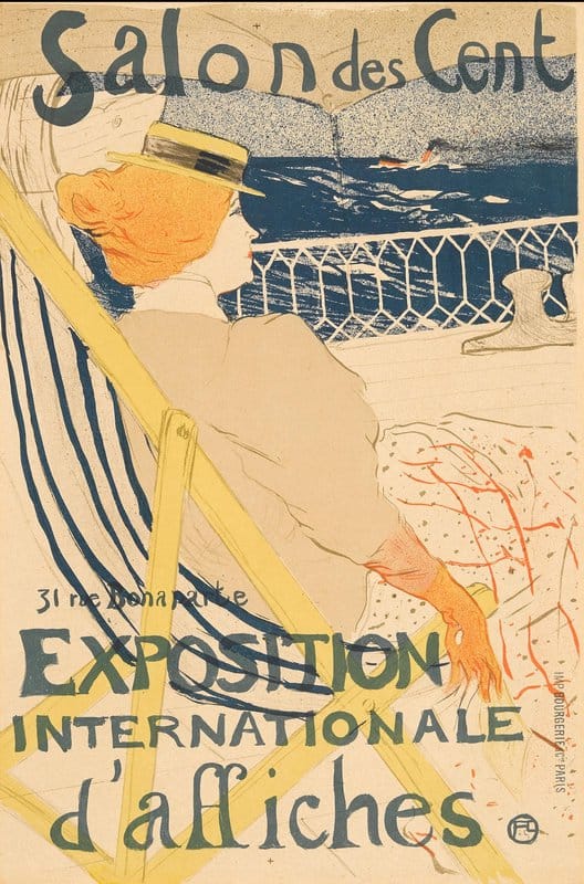 Peinture sur toile, reproduction de Toulouse-lautrec Henri De La Passagere Du 54 - Promenade En Yacht qualité musée