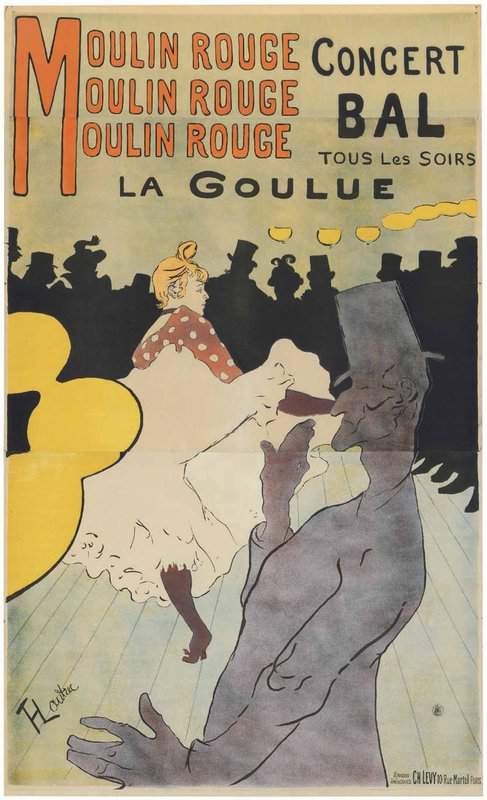 Peinture sur toile, reproduction de Toulouse-lautrec Henri De Moulin Rouge - La Goulue 1891 qualité musée