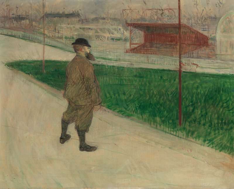 Peinture sur toile, reproduction de Toulouse-lautrec Henri De Tristan Bernard Au Velodrome Buffalo 1895 qualité musée