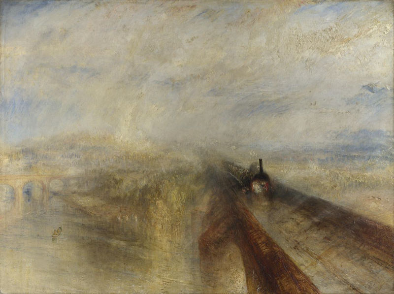 Peinture sur toile, reproduction de Turner, Pluie, vapeur et vitesse - Great Western Railway qualité musée