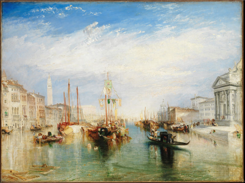 Peinture sur toile, reproduction de Turner, Venise du porche de la Madonne du Salut qualité musée