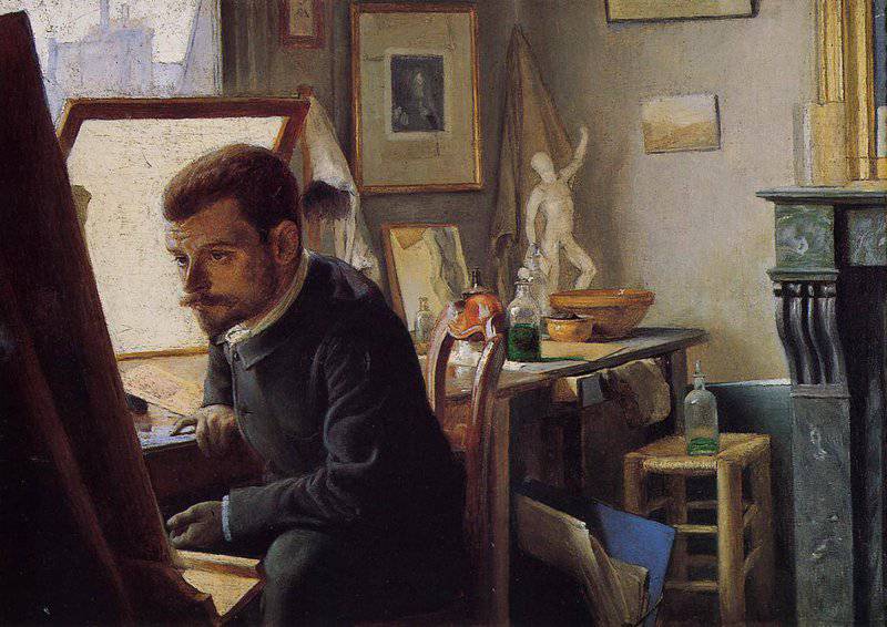 Peinture sur toile, reproduction de Vallotton Felix Felix Jasinski In His Printmaking Studio 1887 qualité musée