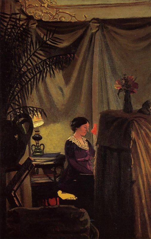 Peinture sur toile, reproduction de Vallotton Felix Gabrielle Vallotton At The Piano 1904 qualité musée