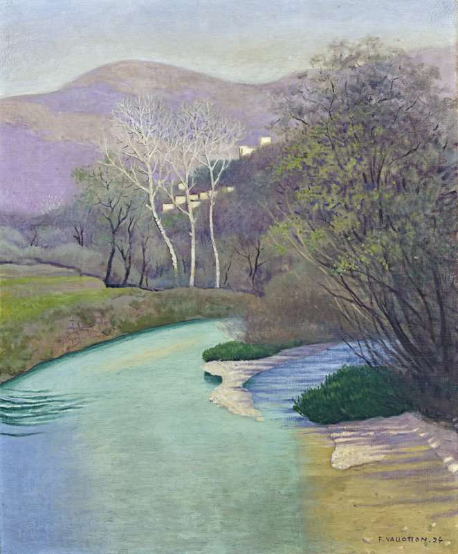 Peinture sur toile, reproduction de Vallotton Felix Le Loup Pres De Villeneuve-loubet 1924 qualité musée