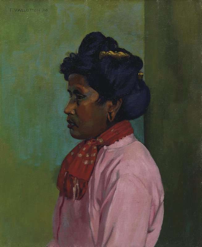 Peinture sur toile, reproduction de Vallotton Felix Negresse Au Corsage Rose 1910 qualité musée