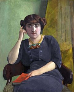 Vallotton Felix Portrait Of Young Woman In A Velour Dress