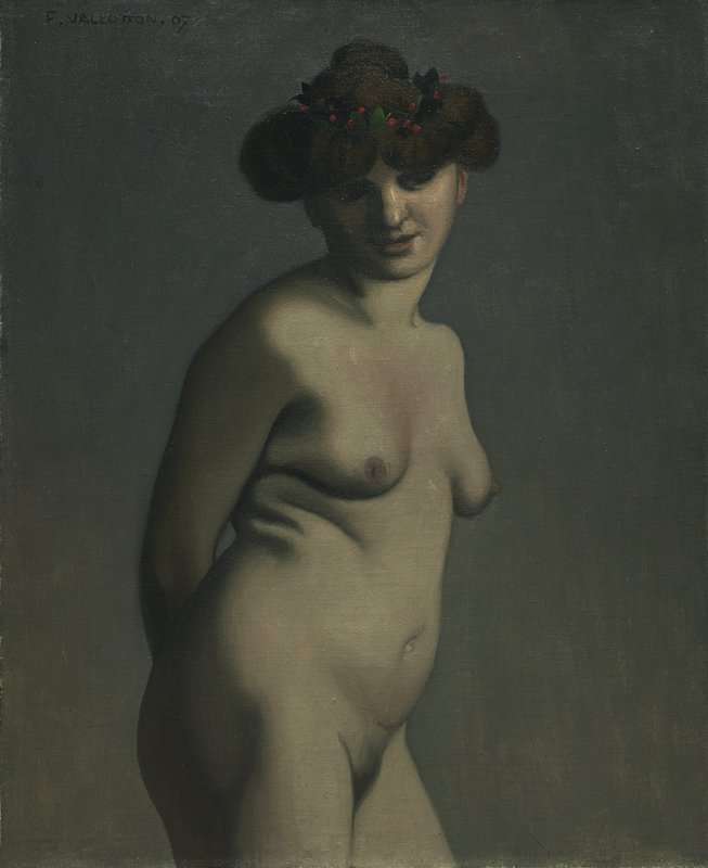 Peinture sur toile, reproduction de Vallotton Felix Torse De Femme Gris 1907 qualité musée