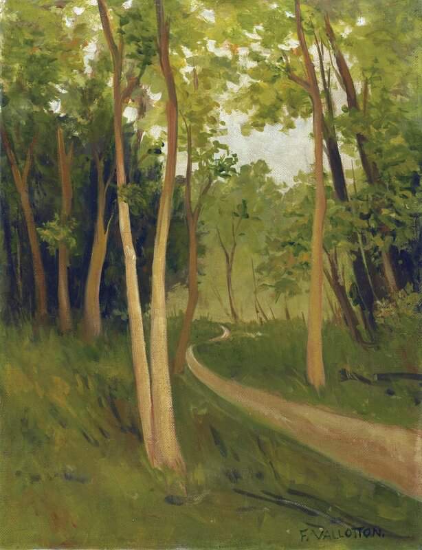 Peinture sur toile, reproduction de Vallotton Felix Track In The Bois De Boulogne qualité musée