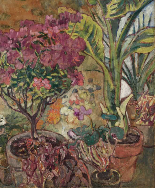 Peinture sur toile, reproduction de Valtat Louis Azalees Et Plantes Vertes. Ca. 1918 qualité musée