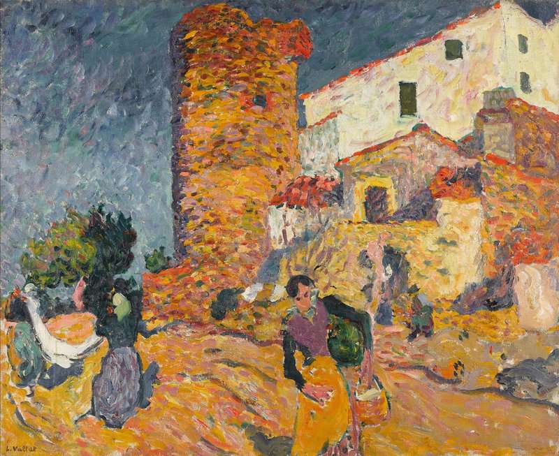 Peinture sur toile, reproduction de Valtat Louis Catalogne Les Taches Quotidiennes Au Mas 1895 qualité musée